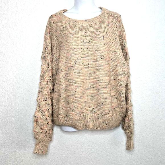 Kori Sweaters - Kori Plus Chunky Bishop Sleeve Knit Pullover Sweater Size 2XL NWOT Crewneck